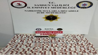 Bafrada 560 adet uyuşturucu hapla yakalanan şahıs gözaltına alındı