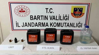 Bartında 15 litre etil alkol ele geçirildi