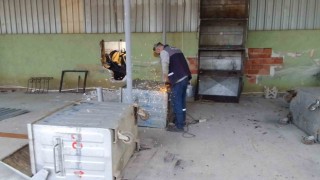 Başiskelede çöp konteynerlerine bakım ve onarım