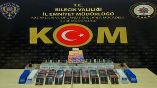 Bilecikte 7 bin 444 adet doldurulmuş makaron ele geçirildi