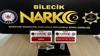 Bilecikte durdurulan şüpheli araçta uyuşturucu madde ele geçti