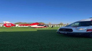 Boğazına fındık kaçan çocuk ambulans helikopterle Trabzona sevk edildi