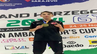 Bosnadaki Taekwondo Şampiyonasında 1nci oldu