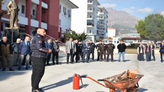 Buharkent Kaymakamlığında yangın güvenliği tatbikatı gerçekleştirildi