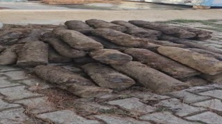Çanakkale Savaşlarına ait olduğu değerlendirilen patlamamış 50 top mermisi bulundu
