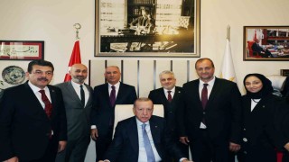 Cumhurbaşkanı Erdoğan, TBMMde Başkan Ustayı kabul etti