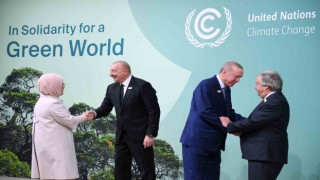 Cumhurbaşkanı Erdoğan ve Emine Erdoğan, BM Genel Sekreteri Guterres ve Azerbaycan Cumhurbaşkanı Aliyev tarafından karşılandı