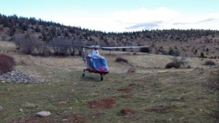 Dağda düşerek yaralandı, ambulans helikopterle hastaneye kaldırıldı