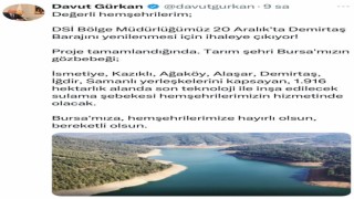 Demirtaş Barajı 20 Aralıkta ihaleye çıkıyor
