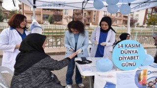 Diyabet farkındalığı için kan şekeri kontrolü
