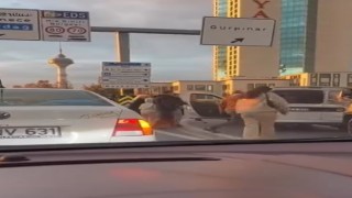 E-5te sopalı yol kavgası kameraya yansıdı