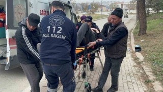 Edirnede motosikletten düşen sürücü yaralandı