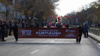 Edirnenin düşman işgalinden kurtuluşunun 102. yılı törenle kutlandı