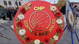 Edirnenin kurtuluş gününde CHPnin çelengi sahipsiz kaldı