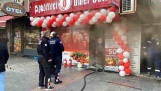 Erzincanda çiğköftecide yangın paniği