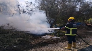 Erzinde zeytin bahçesinde çıkan yangın söndürüldü