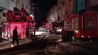 Gaziantepte ayakkabı ve terlik imalathanesinde yangın