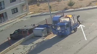 Güpegündüz yaşanan mazgal hırsızlığı kamerada