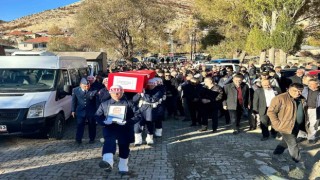 Hayatını kaybeden emekli astsubay son yolculuğuna uğurlandı