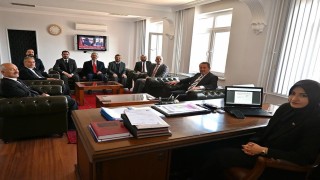 İl Müftüsü Dilek ile Kaymakam Çetin bir araya geldi