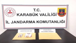 Karabükte 12 adet sentetik ecza hap ele geçirildi