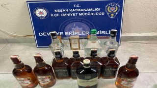 Keşanda gümrük kaçağı içki ile parfüm ele geçirildi