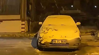 Kırıkkalede yüksek kesimler beyaz örtüyle kaplandı