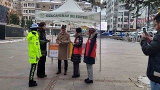 Kızılcahamamda şiddete karşı bilinçlendirme çalışması yapıldı