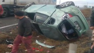 Kontrolden çıkan otomobil takla attı: 1 yaralı