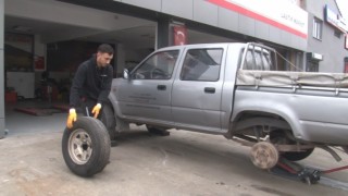 Kütahyada lastikçilerde yoğunluk