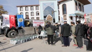 Kütahyada vatandaşlara 2 bin 500 fidan dağıtıldı