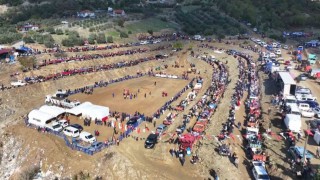 Kuyucakta pehlivan develer şampiyonluk için güreşti