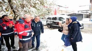 Malatya Büyükşehir Belediyesinin karla mücadele çalışmaları sürüyor