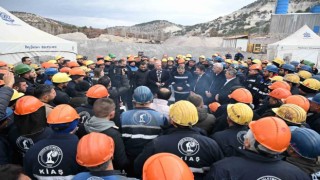 Mansur Yavaştan grevdeki maden işçilerine destek ziyareti