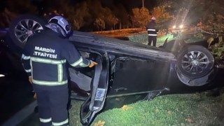 Mardinde otomobil takla attı: 1i ağır 5 yaralı