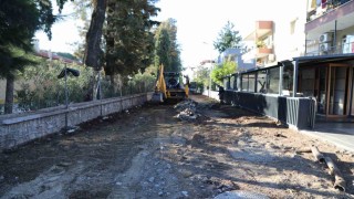 Marmariste belediyenin ilçe merkezinde çalışmaları sürüyor