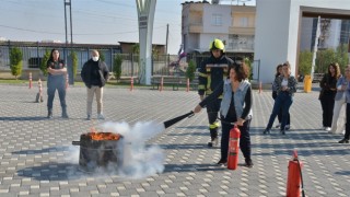 Mersinde meskun mahalde yangına müdahale eğitimi verildi
