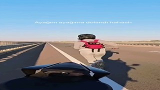 Motosiklet sürücüsü otoyolda çantasını açık unutunca eşyaları uçtu