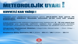 Niğde Valiliğinden kuvvetli kar uyarısı