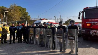 Ödemiş M Tipi Kapalı Cezaevinde İsyan ve Yangın Tatbikatı düzenlendi