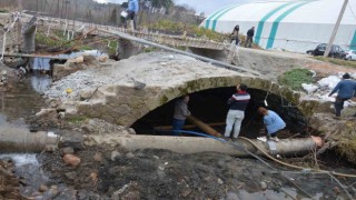 Orduda yol çalışmalarında bulunan taş köprü restore edilecek