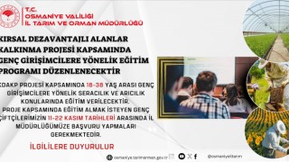 Osmaniye'de Gençlere Arıcılık ve Seracılık Eğitimi Verilecek