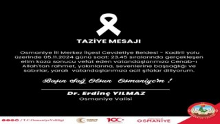 Osmaniye’deki Feci Kaza Sonrası Vali Erdinç Yılmaz’dan Taziye Mesajı