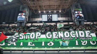 Panathinaikos taraftarından Filistine destek