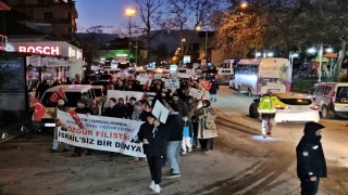 Sakaryada Filistine destek yürüyüşü