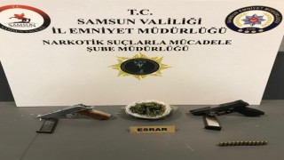Samsunda uyuşturucu ve silah operasyonu: 4 gözaltı