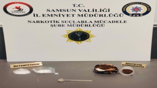 Samsunda uyuşturucuyla yakalanan kadın gözaltına alındı