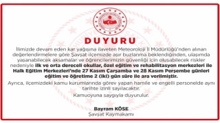 Şavşatta eğitime kar tatili: 2 gün ara verildi