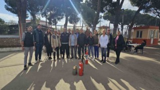 Sultanhisarda üniversite öğrencilerine yangın tatbikatı