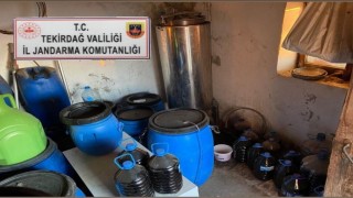Tekirdağda 1 ton 165 litre sahte içki ele geçirildi